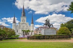 Image of St. Louis Cathedral and Jackson Square in New Orleans, Louisiana